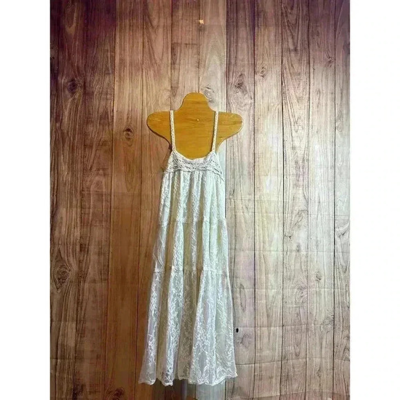 Dazzlin for Brilliant Girls Lace and Crochet Boho Dress Cream Size S READ - Picture 5 of 8